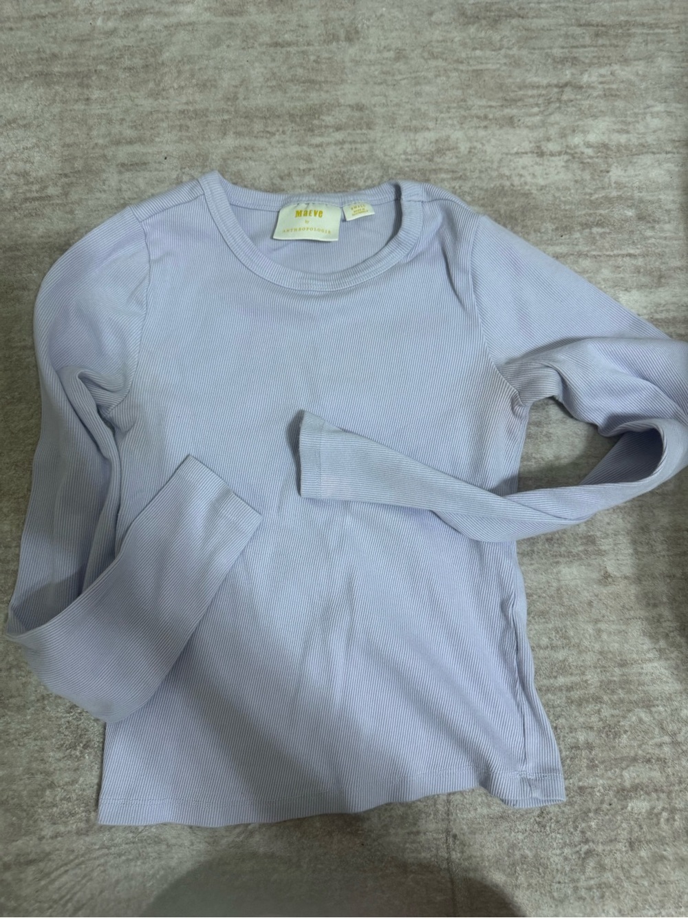 Anthropolgie maeve purple long sleeve tee size small